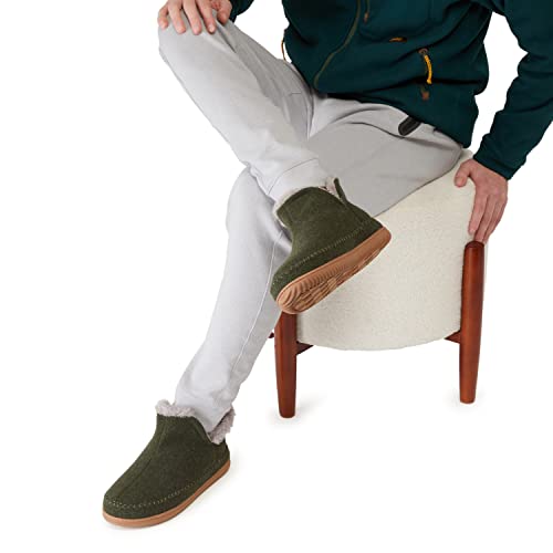 Dearfoams Men's Brixen Memory Foam Boot for Alpine Camping and Home